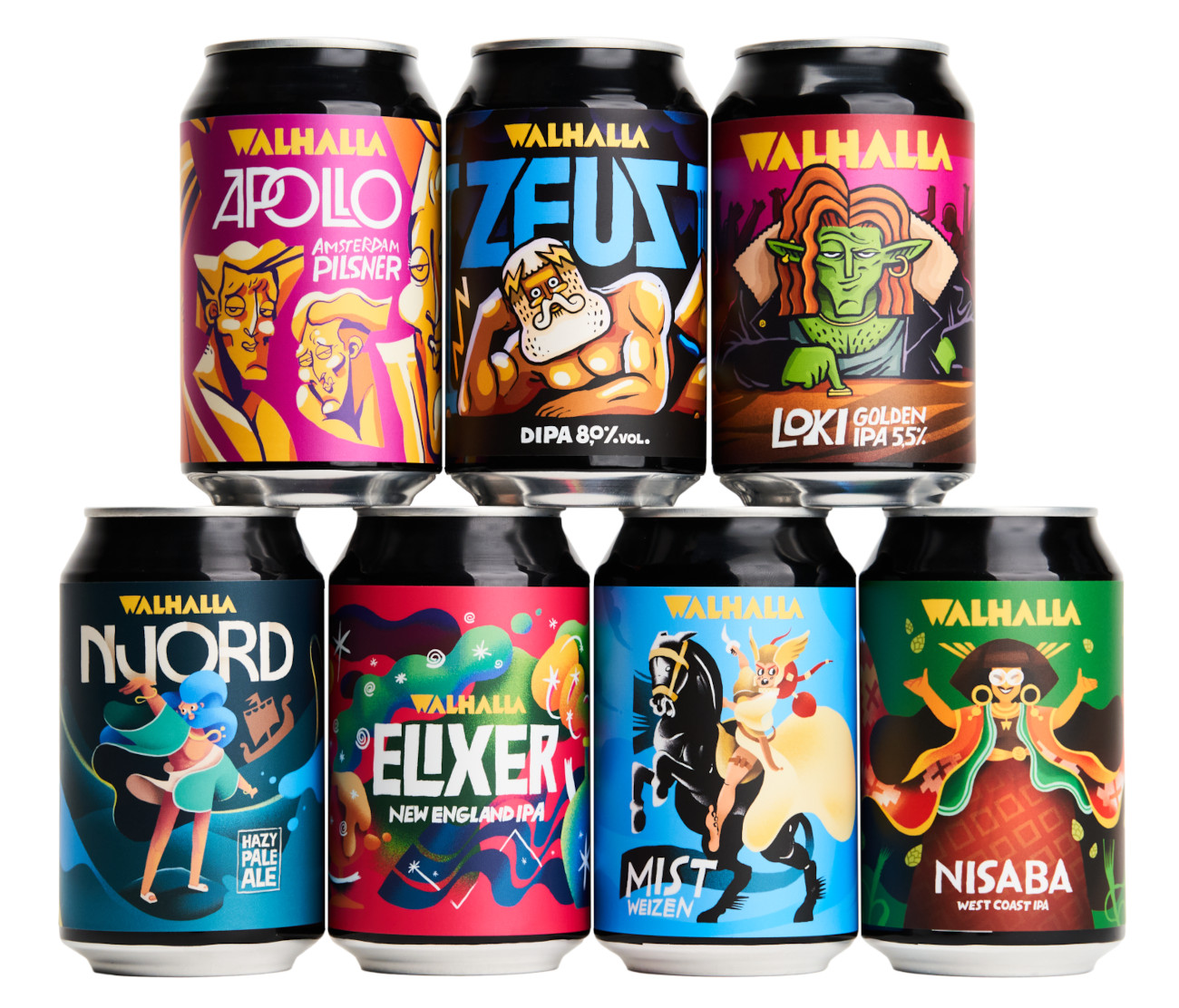 WALHALLA ZEUS APOLLO LOKI ELIXER MIST NISABA NJORD IPA DIPA PILSNER LAGER PALE ALE WEIZEN